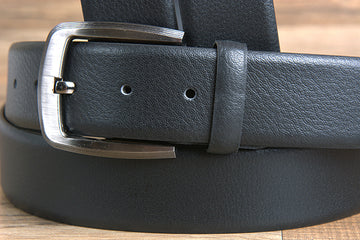 Black Leather Dress Belt 100% Pure Italian Cow Genuine Formal